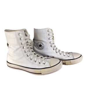 🤍 Converse White Leather Mid-Calf Sneakers Women’s 8.5